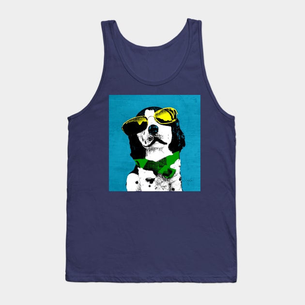 DOG POP ART BLUE GREEN Tank Top by NYWA-ART-PROJECT